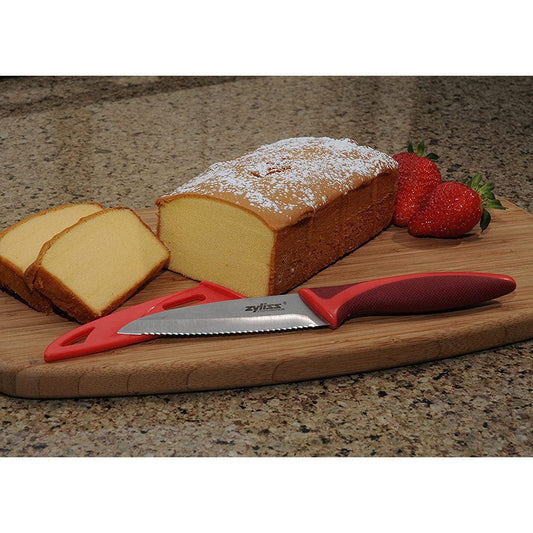 Zyliss Serrated Paring Knife With Sheath Cover 4 inch